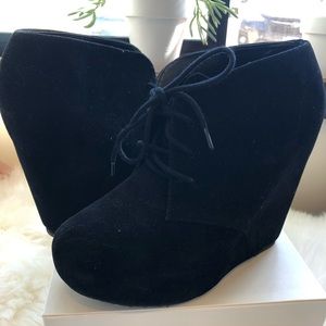 Black bootie heels